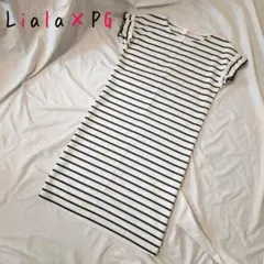 Liala×PG 半袖ワンピース ボーダー柄