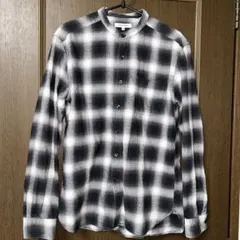 GLOBAL WORK Mサイズ ネルシャツ ブラック・ホワイトチェック
