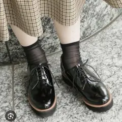 ADAM ET ROPE アダムエロペ エナメル レースアップシューズ 24cm