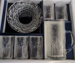 ササキガラス　タンブラー　ピッチャー　灰皿セット　未使用品　昭和レトロ　梓川