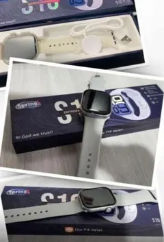 ブランド不明 スマートウォッチ ユニセックス シルバー・ブラック・シャンパン