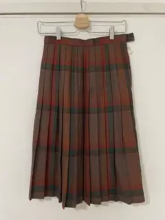 チェックスカート　プリーツスカート　スクールスカート　古着
