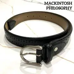 美品✨MACKINTOSH PHILOSOPHY ブラック レザー ベルト 本革