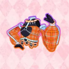 【同梱150円】　ハードチェックオレンジ　トップス　プリマジ