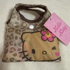 ハローキティ　エコバッグ　レオパード　 日焼けキティ　サンリオ　しまむら