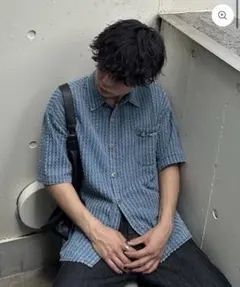 yolo パンチングデザインデニムシャツ Mサイズ