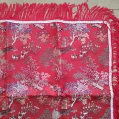 中国　大きな織物　チャイナシルク　テーブルクロス　タペストリー