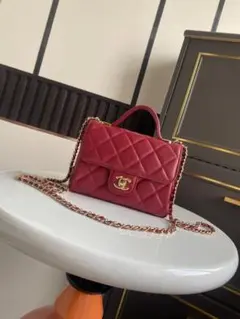 CHANEL レッド ショルダーバッグ