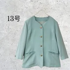 スカラップジャケット 日本製 オシャレ シンプル オフィス フォーマル パステル