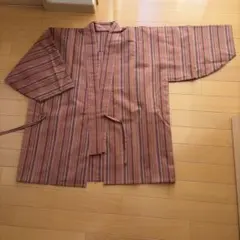 縦縞柄 羽織 和装 うわっぱり　上っぱり　作務衣　道中着　和装コート