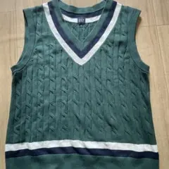 GAP 緑色 Vネック ベスト Lサイズ