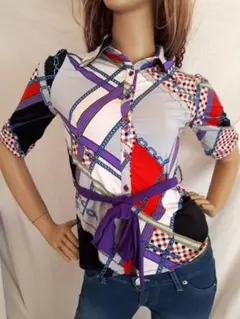 ANAP　LATINA　チェーン　レトロ　シャツ　パープルのサムネイル