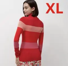 XL ユニクロ 極暖 ヒートテックリブタートルネックT 長袖 プリンセスタムタム