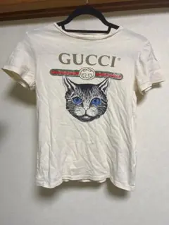 【激レア】GUCCI グッチ ミスティックキャットTシャツ スパンコール ブランド古着】ミスティックキャットスパンコール ヴィンテージロゴ
