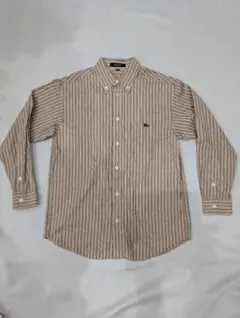 バーバリーロンドンBURBERRY ベージュ ストライプ 長袖シャツ 140cm