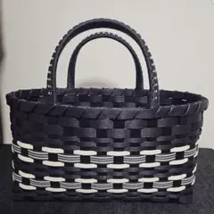 エコクラフト　モノトーンかごバック