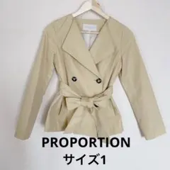 プロポーション　スプリング　ショート　コート　イエロー