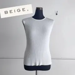 BEIGE, ベイジ ノースリーブリブ編みトップス サイズ4 Dのサムネイル