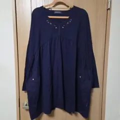 ドラッグストアーズ ヨコブタポケット 長袖チュニックカットソー