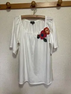 SONIA RYKIEL ソニアリキエル Tシャツ カットソー アップリケ 40