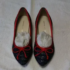 ジェリービーンズ 赤х紺 メッシュパンプス