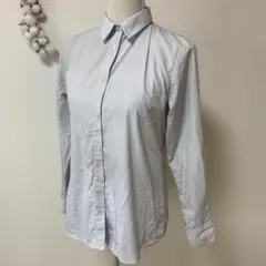 cinemaclub シャツ ブラウス 襟付きシャツ ブルー M ストライプ