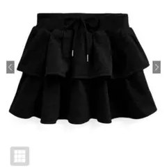 インパン裏地付きティアードスウェットミニスカート