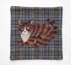 新品 松尾ミユキ クッションカバー elliot 45×45cm 猫 ねこ ネコ