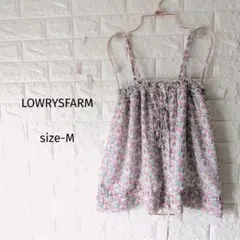 300円〜【ローリーズファーム】小花柄キャミソール M フリル シフォン 重ね着のサムネイル