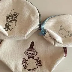 ムーミン シェル型刺しゅうポーチ3点セット