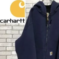 超希少 カーハート ワンポイントロゴタグ アクティブ ジップパーカーメキシコ製