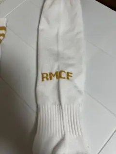 レアル・マドリード ホワイト ゴールド ストライプ ソックス