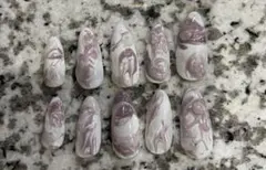 マーブルデザイン ネイルチップ 10個セット