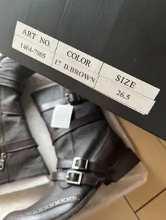 【未使用ジャンク品】ニコル　ダークブラウン レザーブーツ 26.5cm