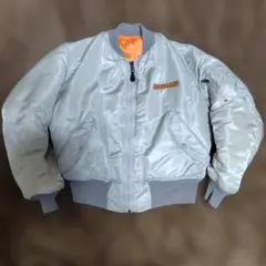 リバーシブル MA-1 フライトジャケット シルバー オレンジ