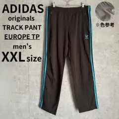 希少　アディダス　トラックパンツ　ヨーロッパ　スリーライン　刺繍　カーキ　XXL