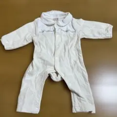 プティマイン　オフホワイト 襟付きロンパース