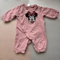 ミニーマウス ピンクロンパース 80