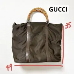 GUCCI グッチ ボストンバッグ シェリーライン ナイロン レザー 大容量