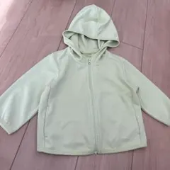 淡いグリーン フード付きトレーナー 80cm