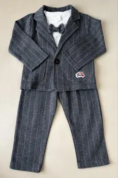 フォーマルスーツ 80cm グレー ストライプ