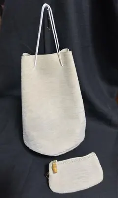 ハンドメイド　本革　巾着バッグ&2WAYコインケース