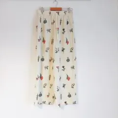 【本日出品削除‼️】スローブイエナ　embroideryメッシュパンツ　ホワイト