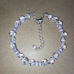 ハンドメイド　ブレスレット　紫
