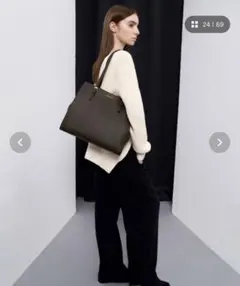 [専用]CHARLES&KEITH クラシックダブルハンドルトートバッグ