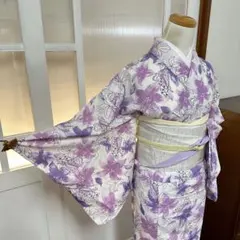 水色ぼかしに紫陽花 注染浴衣 多色 コーマ地 綿 - メルカリ