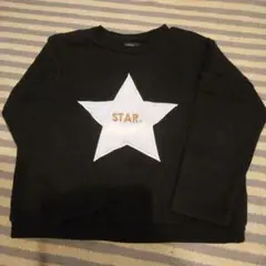 futafuta 黒 トレーナー 120　裏起毛　男女兼用　キッズトップス