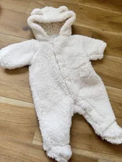 ベビー カバーオール 50〜60 くま耳 もこもこ 冬服 出産準備
