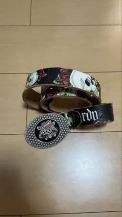 Ed Hardy エドハーディー レザーベルト スカル 骸骨 薔薇のサムネイル