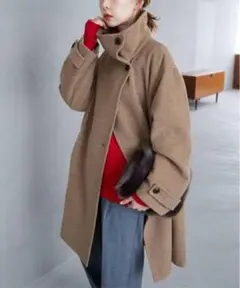 SLOBE IENA ペコラムモッサスタンドミドル コート